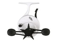 13 Fishing FreeFall Ghost Inline Ice Fishing Reel -Simms || 13 Fishing || Huk Shop 13fishing right freefallinlineghosticereel side 41 03 13f 10003