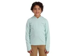 Simms Kids Bugstopper® Hoody -Simms || 13 Fishing || Huk Shop simms seabreezeheather kidsbugstopperhoody modelfront 50 99 sim 100010sbs